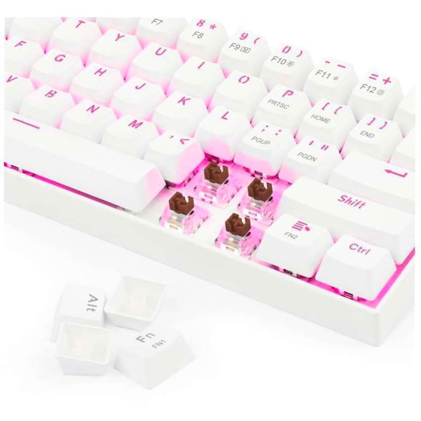 Teclado Mecanico Redragon Dragonborn Rgb Blanco Switch Brown